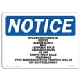 thumbnail image 1 of SignMission OS-NS-A-1824-L-18388 18 x 24 in. OSHA Notice Sign - Spill Kit Inventory List Booties Rubber, 1 of 1
