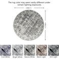 thumbnail image 2 of JV Home Round Rug Oushak Grey 4 ft Washable Carpet Anti Slip, 2 of 6