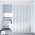 thumbnail image 1 of Waterproof shower curtain semi-transparent pure white single curtain without rod width 120*height 200 (with hanging ring), 1 of 1