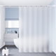 thumbnail image 1 of Waterproof shower curtain semi-transparent pure white single curtain without rod width 300*height 200 (with hanging ring), 1 of 1