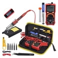 thumbnail image 1 of 80W Soldering Iron Kit ,Adjustable Temperature LCD, With Multimeter Soldering Tips Desoldering Pump Welding Tools , Mild Steel, 1 of 5