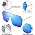 thumbnail image 4 of FEISEDY Classic Siamese One Piece Sunglasses Nice Rimless Stylish Retro Design for Women Men B2574, 4 of 6