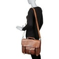 thumbnail image 3 of Sharo B-600 Wide Three-in-One Backpack Brief & Messenger Bag, Brown, 3 of 5