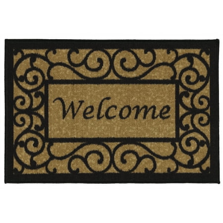 - Ottomanson Welcome Non-Slip Floral Indoor Door Mat