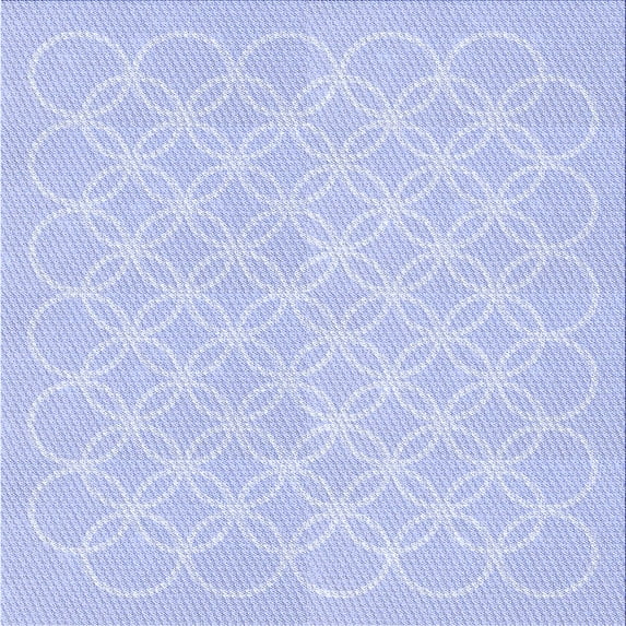 Ahgly Company Indoor Square Patterned Heavenly Blue Area Rugs, 4' Square