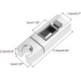 thumbnail image 3 of Sliding Shower Head Holder - 18 X 30mm - Rectangular, Square Replaceable Manual Shower Holder, Chrome Abs Shower Holder, 3 of 5