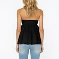 thumbnail image 3 of Vmvidoty Women's Tube Tops Ruffle Hem Sleeveless Peplum Bandeau Strappy Cami Tank Top Black L, 3 of 7