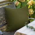 thumbnail image 5 of Olive Green Throw Pillow Cover Solid Color Cotton Linen Cushion Cover Throw Pillow Case with Invisible Zipper for Couch Sofa Bed Chair Car 24x24 Inch, 5 of 9