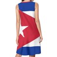 thumbnail image 2 of Cuba Flag Spring Summer Dresses for Women Fashion T-shirt Dress Casual Sleeveless Loose Sundress with Pockets, 2 of 5