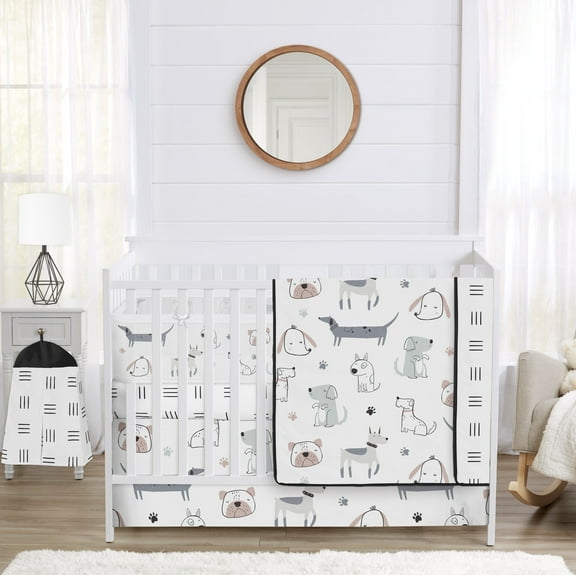 Sweet Jojo Designs Cartoon Puppy Boy, Girl, Unisex/Gender Neutral Crib Bedding   BreathableBaby Breathable Mesh Liner