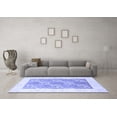 thumbnail image 3 of Ahgly Company Indoor Round Abstract Blue Contemporary Area Rugs, 3' Round, 3 of 4