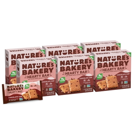 Nature's Bakery Chocolate Chip Hearty Bar, 1.69 Oz, 30 Snack Bars