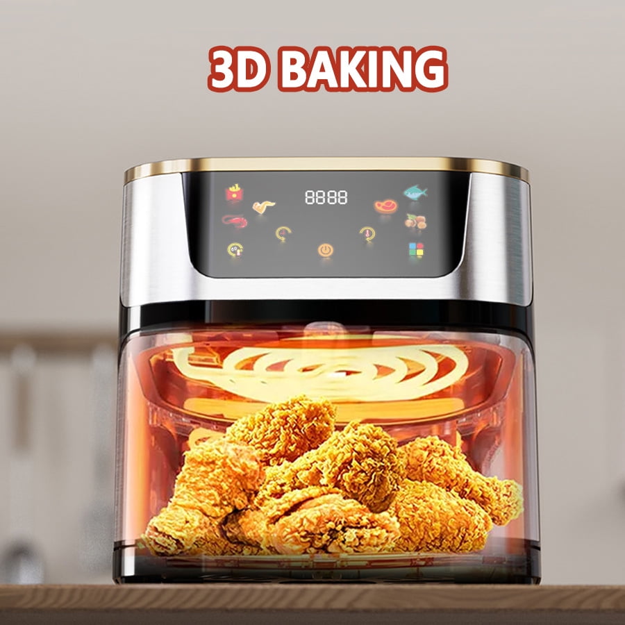 Air fryer, with perspective air fryer, air fryer, grill, replay, dehydrate, grill, steam