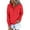 Red, variant on Kiplyki Fall Hoodies for Women Winter Button Drawstring Hooded Pullover Tops
