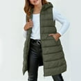 thumbnail image 2 of Mercatoo Teen Girls Long Hooded Puffer Vest Quilted Padded Winter Sleeveless down Jackets Kids Zip up Waistcoat Outwear, 2 of 7
