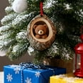 thumbnail image 4 of Hometravel Christmas Animal Pendant, Acrylic Tree Hole Shape Ornament, Festive Forest Creature Decor for Xmas Tree, HOME, Seasonal Celebration, 4 of 5
