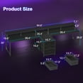 thumbnail image 6 of 94 Inch Gaming Desk with Charging Station, Two Person Desk with 3 Fabric Drawers, Long Computer Desk for Home Office, Writing Study Table Workstation, Black, 6 of 7