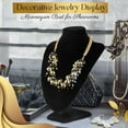 thumbnail image 5 of Velvet Necklace Jewelry Display Bust Stand - Freestanding Pendant Chain Chokers Lockets Holder Storage Organizer Figure, 10 inch (Black), 5 of 8