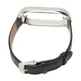 thumbnail image 4 of Bracelet de Remplacement, Installation Facile Bracelet de Montre Connexion Sans Couture Cadre Protecteur en Cuir PU Moderne Réglable pour Hommes Femmes pour Randonnée Noir, Noir Argent, Noir, 4 of 8