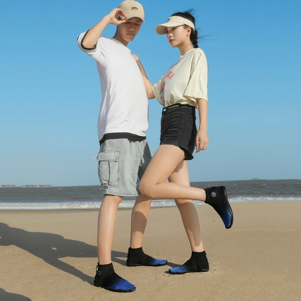 Zapatillas de vadeo unisex de goma suave para vadear en la playa (37 negro azul) Ndcxsfigh Para Estrenar