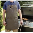 thumbnail image 3 of Outset, Canvas Griller's Apron with Multi-Pockets, Brown, 3 of 3