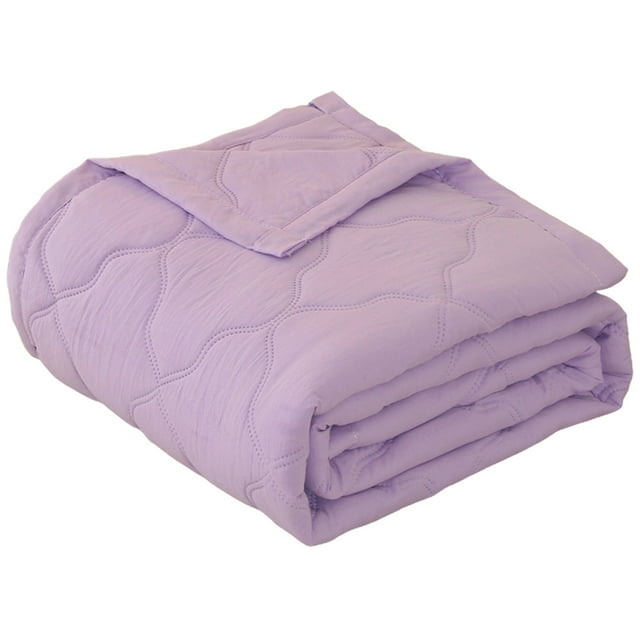 Double-Sided Washed Cotton Blanket for Bed Couch, All-Season Lightweight Bed Comforter with Brushed Flannel, Skin-Friendly Queen Size Blanket for Adults, Bed Cover for Summer & Winter