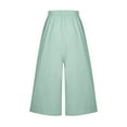 thumbnail image 5 of HUPOM Palazzo Pants For Women Casual Pants For Women In Clothing Chinos High Waist Rise Ankle Flare-Leg Light Blue One Size, 5 of 8