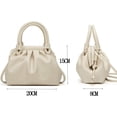 thumbnail image 2 of LHSHID Sac pour Femme Pliable Portable Mode Simple Sac à Bandoulière Oblique (Blanc), 2 of 5