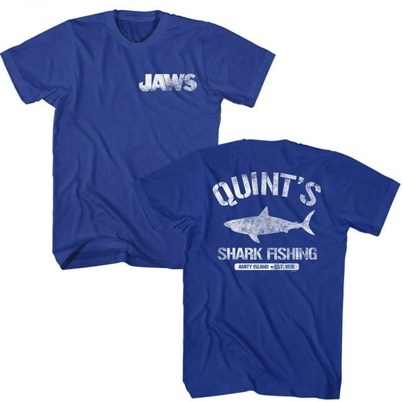 Jaws Quints Front And Back Royal T-Shirt