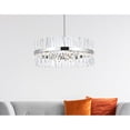 thumbnail image 2 of Serephina 32 inch crystal round chandelier light in chrome, 2 of 5