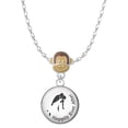 thumbnail image 1 of Delight Jewelry Silvertone Domed Wedding Couple Happily Ever After Mia Monkey Charm Necklace, 1 of 4