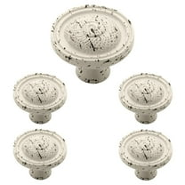 Franklin Brass 1-3/8" Nautilus Knob in Vintage Antique White, 5-Pack