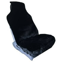 Aegis Cover F009BLK Black Faux Fur Sheepskin Wrap Seat Cover