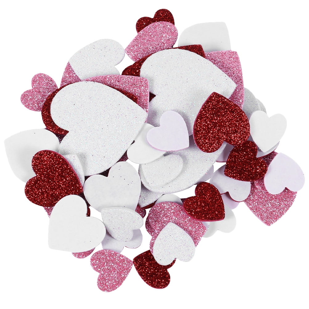 600Pcs Adhesive Hearts Stickers Valentine's Day Sticker Heart Shaped