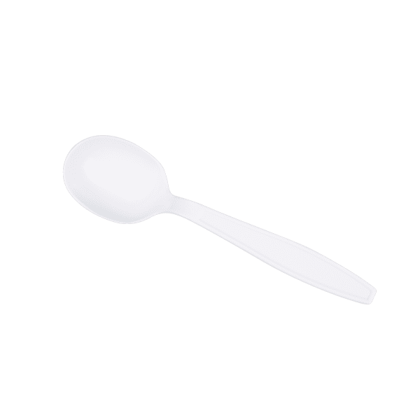 Karat PP Plastic Heavy Weight Soup Spoons - White - Wrapped - 1,000 ct