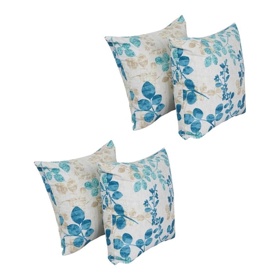 Blazing Needles 17-inch Square Polyester Outdoor Throw Pillows (Set of 4) 9910-S4-OD-210