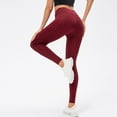 thumbnail image 5 of Leggings For Women Casual Solid Plus Velvet Leggings Splice Pants Slim Pants Trousers Yoga Pants Sweatpants, 5 of 9