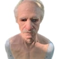thumbnail image 1 of Peluca de abuelo de Halloween, máscara de anciano, cubierta para la cabeza, máscara de horror de cabeza de anciano calvo, 1 of 5