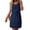 Dark Navy, variant on Women's Waffle Knit Drawstring Mini Tank Dress with Lined Body and Stretchy Soft fabric 65% Viscose 35% Polyester