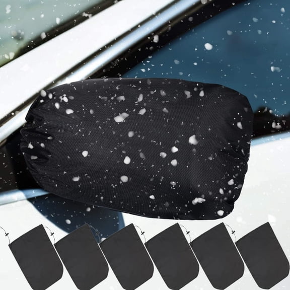 Triani 6Pcs Waterproof Side Mirror Covers Auto Rearview Protection Cover Snow Ice Mirror Exterior Rear Accessories Universal Fit for Cars