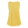 thumbnail image 5 of Ydkzymd Shelf Bra Tank Tops for Women Multipack Yellow Henley Fall Button Up T Shirts Sleeveless Cozy Solid Color Blouses Flowy Plus Size Cute Tunics Yellow S, 5 of 7