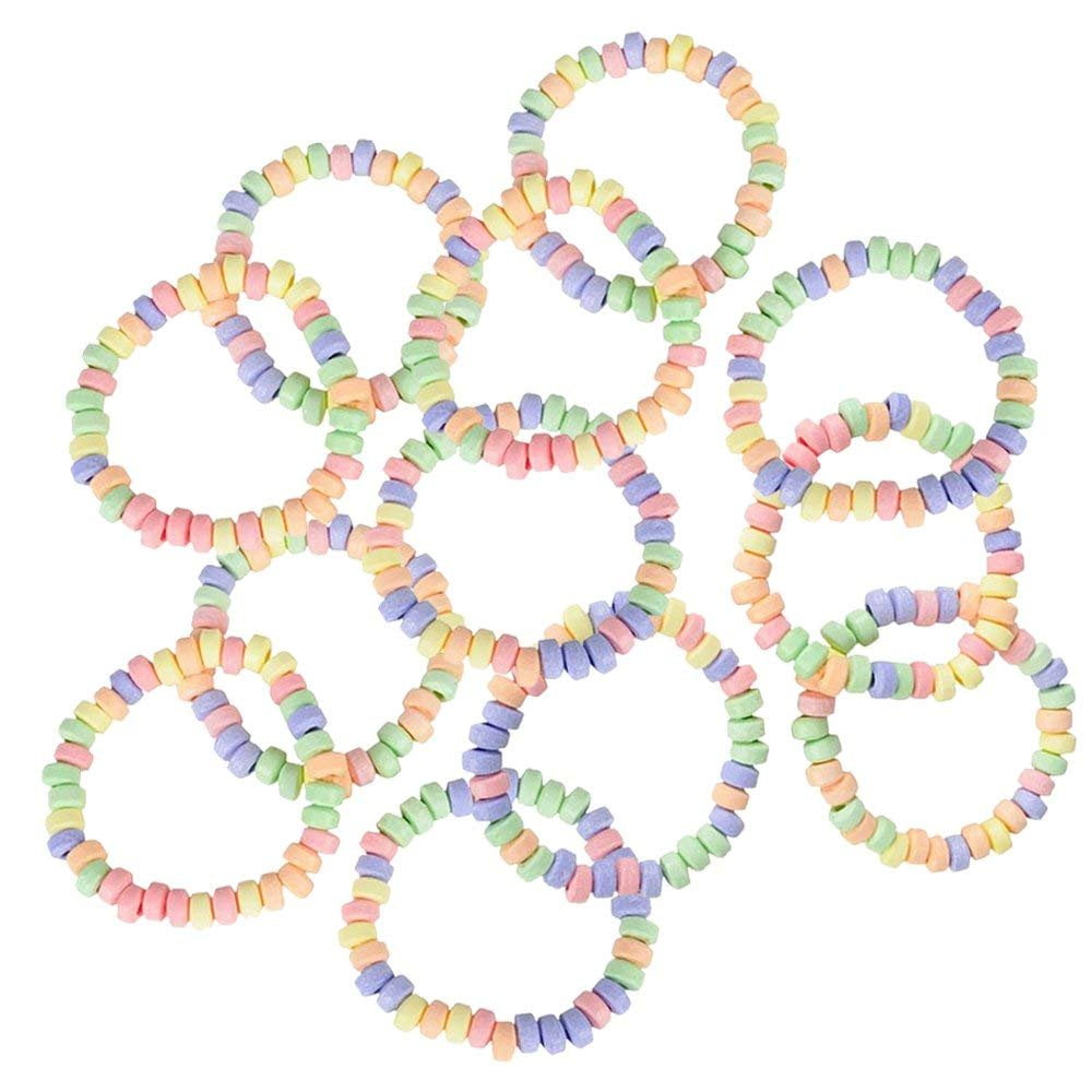 Stretchable Candy Necklace Pack of 12 Colorful Fruitflavored