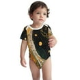 thumbnail image 2 of Yiaed Abstract Gold Floral Galaxy Print Infant Climbing Short Sleeve Onesie One-Piece Baby Bodysuit Clothes 0-12 Months -18 Months, 2 of 6