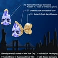 thumbnail image 3 of Gem Stone King 10K Yellow Gold Blue Tanzanite Stud Earrings for Women | 1.32 Cttw | Gemstone December Birthstone | Pear Shape 7X5MM, 3 of 7