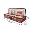 thumbnail image 2 of Coollooc Christmas Wrapping Paper Storage Bag, Gift Wrap Organizer, Wrapping Paper Holder Gift Wrap Storage Containers with Interior Pockets for Christmas Decorations Ribbon Accessories(H), 2 of 6