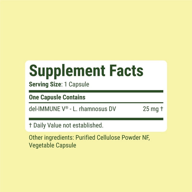 Stellar Biotics - del-IMMUNE V® DAILY 25mg - All-Natural Advanced Immune Support - Immediate High Potency Immune System Care - Metabiotic Treatment, Next-Gen Probiotic Therapy (120 Capsules)