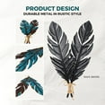 thumbnail image 3 of Rustic Metal Feathers Wall Hanging Décor - Southwest Boho Chic, Rustic, Nature-Inspired, and Spiritual Home Decoration - Metal Wall Art for Living Room, Bedroom, Office - 12x20 Inches, 3 of 7