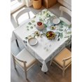 thumbnail image 2 of Eucalyptus Green Suqare Tablecloth - 60 x 60 Inch, Gradient Leaves Retro Watercolor Plant Waterproof & StainResistant Tablecloth, Oil-proof Table Cover for Dining/Party/Wedding/Camping/Buffet, 2 of 9