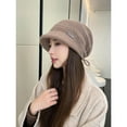 thumbnail image 7 of Soft Beanies for Women with Brim Berets for Women Bonnet Bucket Hat Skull Cap Warm Fall Winter Cap Ski Travel, 7 of 7