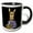 Black/White, variant on 3drose, Funny Cool Funky Llama Using Sewing Machine Cartoon, 11oz Mug